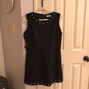 Black Suede Dress - MANGO